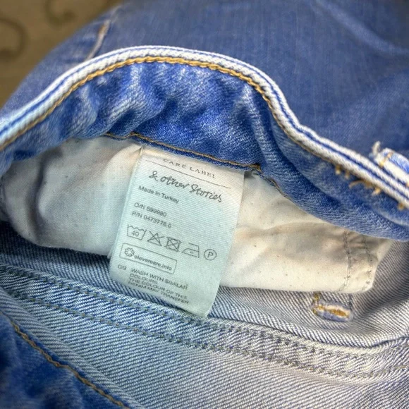 Paris Atelier & Other Stories Bright Blue Wash Straight Leg Jeans Sz 27 - Picture 8 of 8